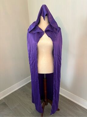 Miccostumes Raven Cosplay Costume Purple Satin Long Cloak Cape XL Halloween